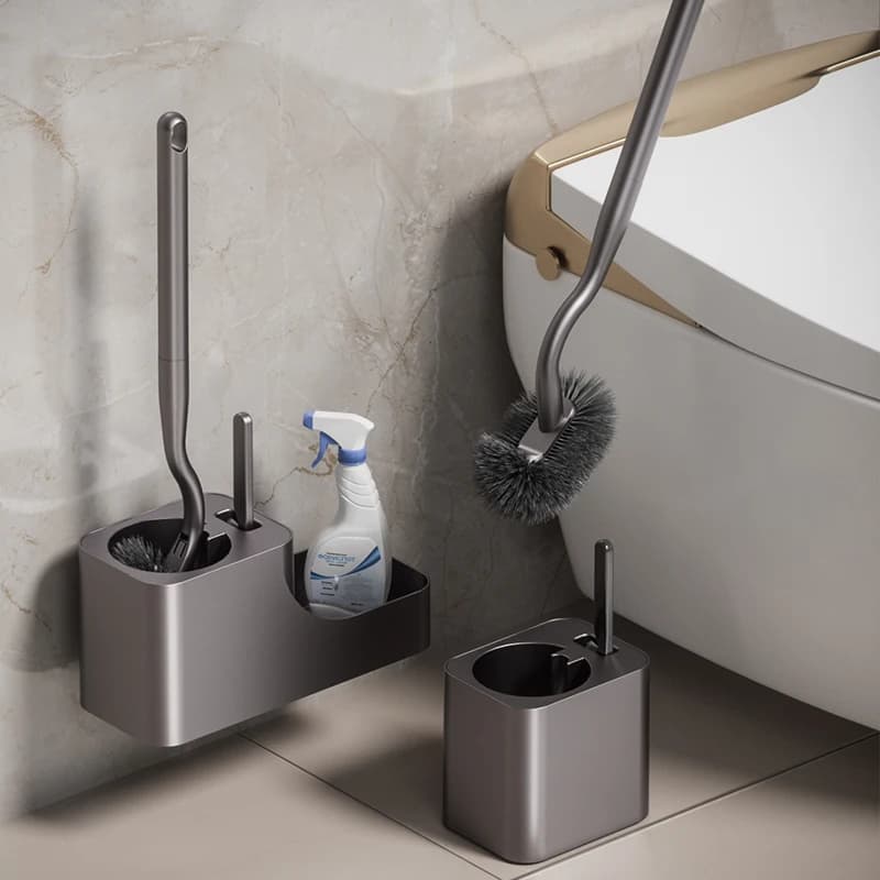 Scopino per WC Nessuna perforazione Scopino per WC Set per la pulizia del manico lungo per la casa