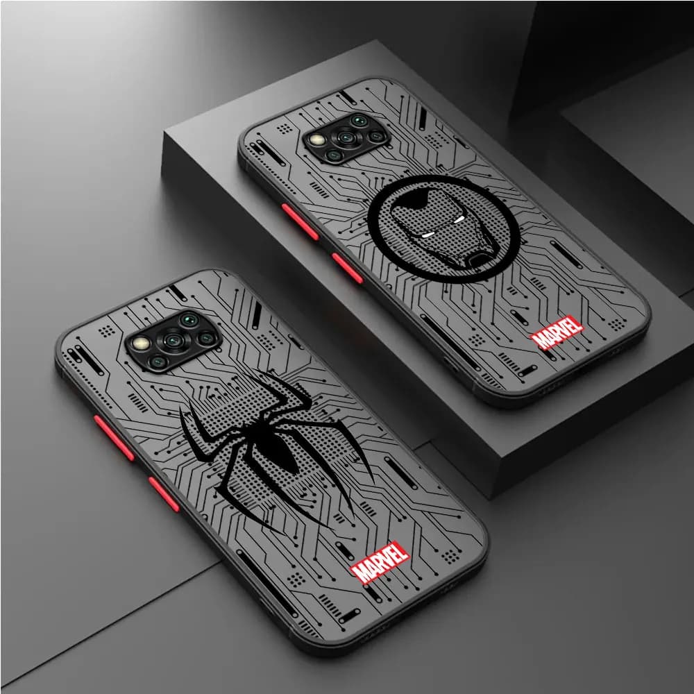 Custodia con logo Marvel Hero per Xiaomi Poco X4 GT M3 F3 M5s X3 Pro X4 Pro X5 Pro C40 M5 X3 NFC Cover posteriore morbida