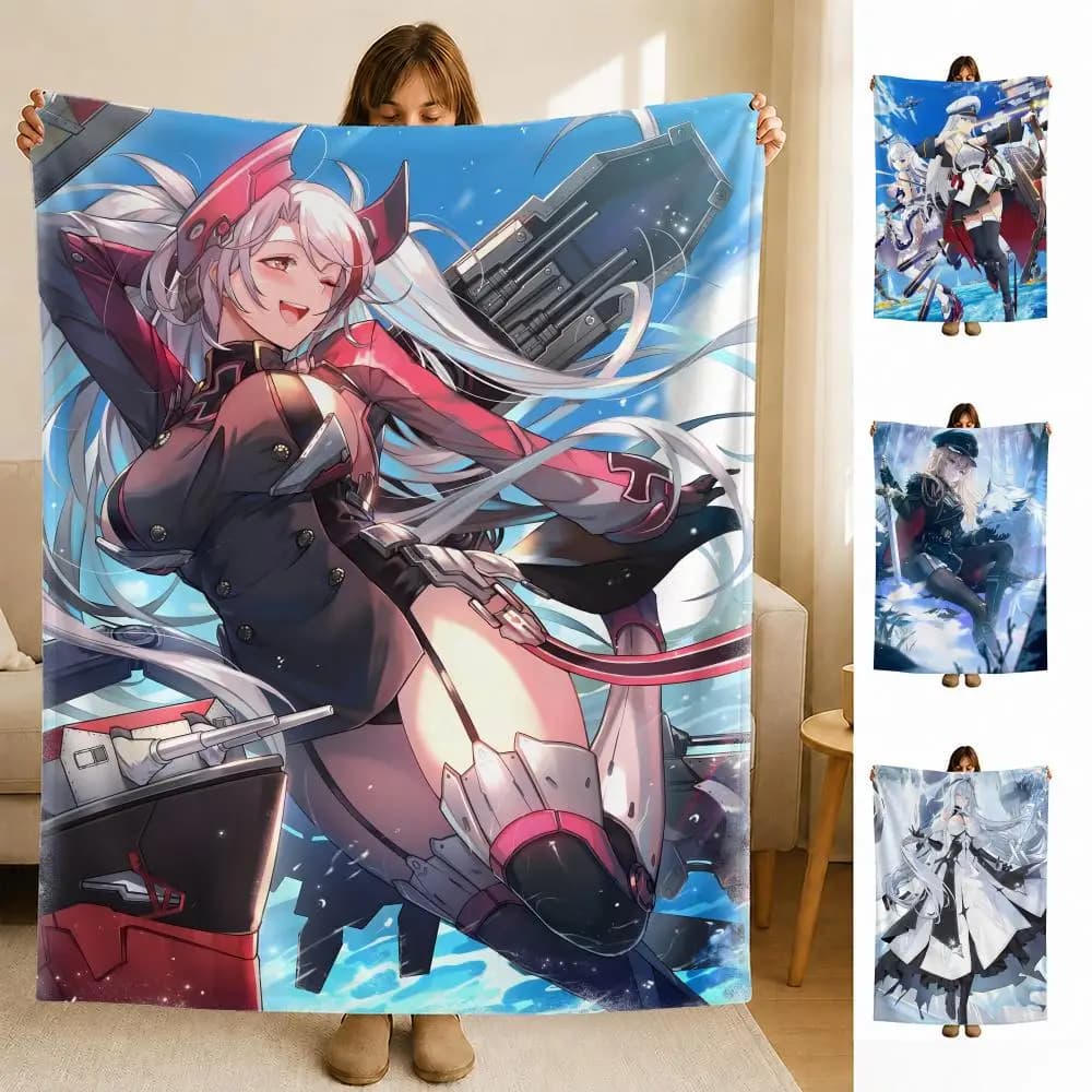 naval A-Azur L-Lane Throw Soft Flannel Blanket for Bed Bedroom Sofa Picnic Throw Skin-friendly Breathable Gift Cover