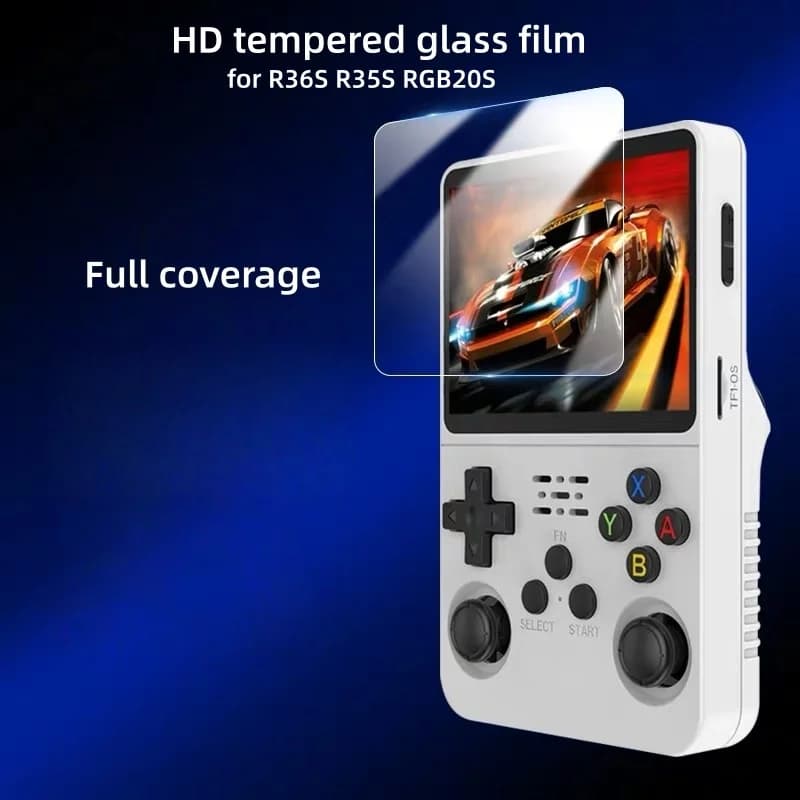 Pellicola Protettiva per Console di Gioco R36S, Vetro Temperato Anti-Graffio per R36S R35S RGB20S, Accessori