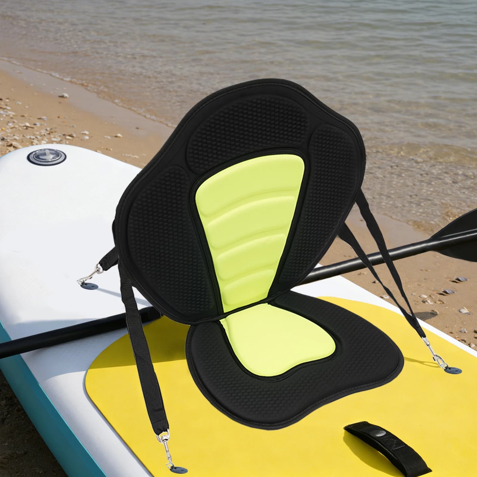Sedile Universale per Paddle Board, Sedile Regolabile per Kayak, Cuscino per Canoa con Borsa Portaoggetti per SUP, Canoa e Pesca