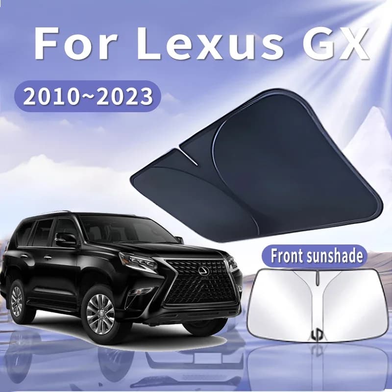 Visiera parasole per auto pieghevole per Lexus GX 460 2010 ~ 2023 2018 Parabrezza anteriore Parasole Isolamento termico Raffreddamento estivo Accessori auto