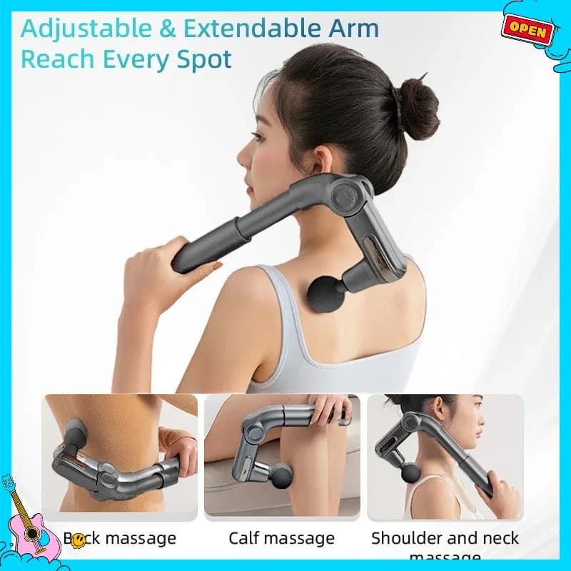 NEW intelligent electric gun for band, folding telescopic massage hammer, high frequency vibration, deep relaxation, muscle massager