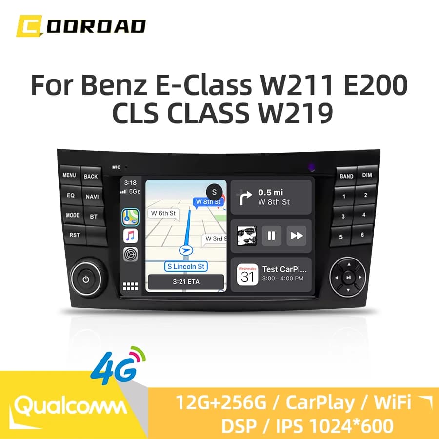 Android 13.0 Radio Per Mercedes Benz Classe E W211 E200 CLS CLASS W219 Auto Lettore Multimediale di Navigazione Stereo CarPlay Bluetooth