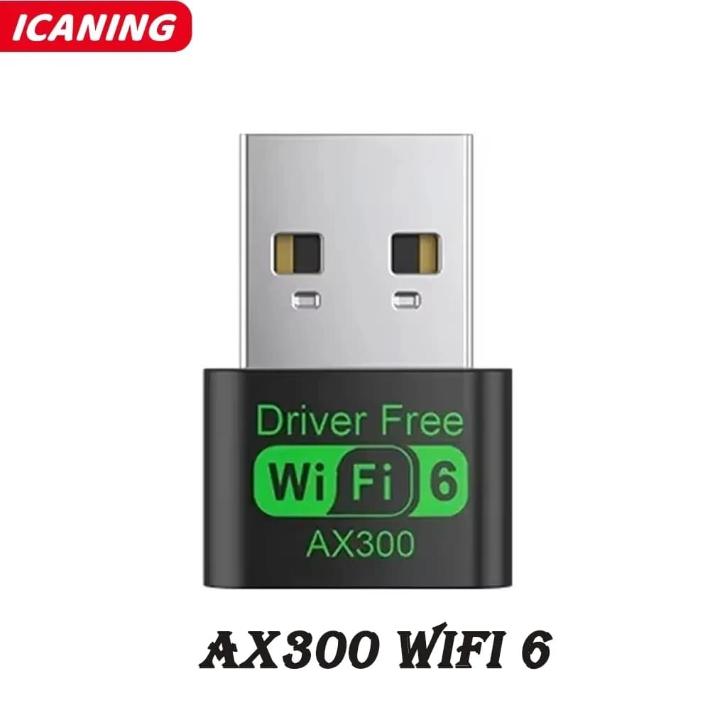 Ricevitore WiFi wireless AX300 Adattatore WiFi 6 da 287 Mbps Scheda WiFi 2.4G Wifi6 Dongle USB Driver per PC portatile gratuito 802.11ax