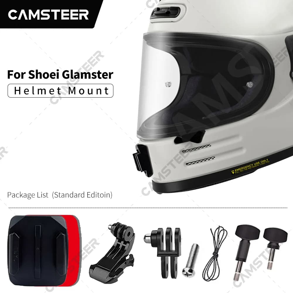 SHOEI Glamster casco moto personalizzato supporto mento per GoPro12 11 10 9 Insta360 X4 X3 Ace pro DJI Action 3 4 fotocamera