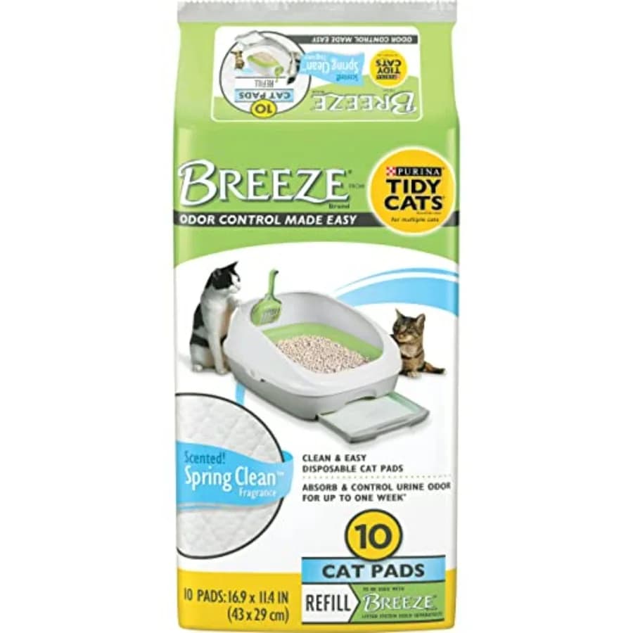 Breeze Cat Pads Confezione di Ricarica Profumo Spring Clean 10 Pezzi Confezione da 4