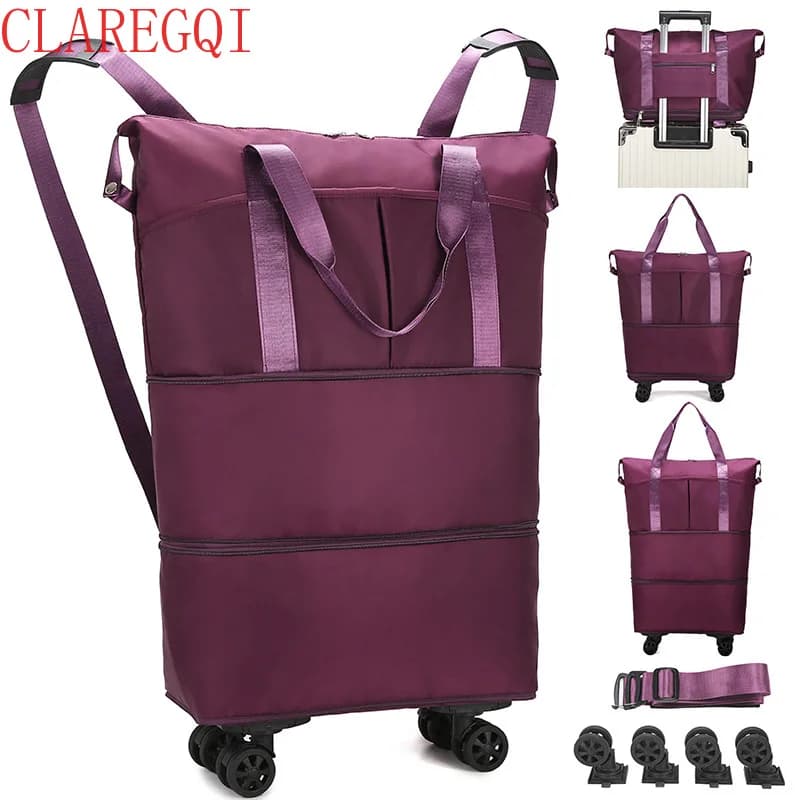 Moving Bags Hulken Bag with Wheel College Moving Bags Reusable Folding Rolling Tote Bag Ultralarge Capacity Can Checked In by Ai