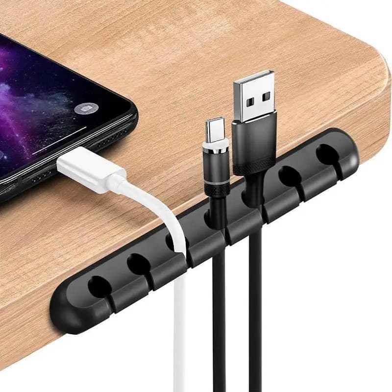 Silicone Cable Cord Wire Organizer Self Adhesive USB Winder Management Clips Storage Container For Mouse Keyboard Headset Car