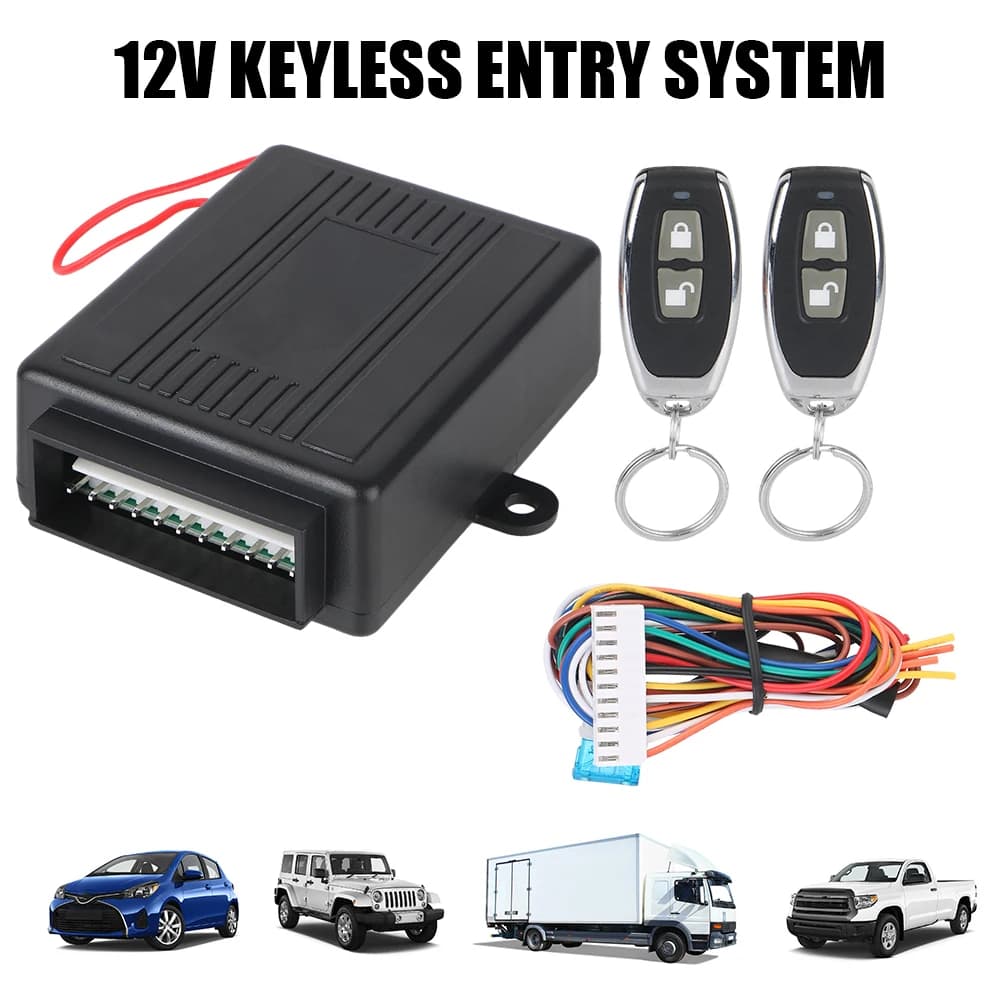 Sistema senza chiave per auto con 2 Controller alzacristalli per porte auto sollevatore principale per camion serratura centralizzata sblocca telecomando universale 12V