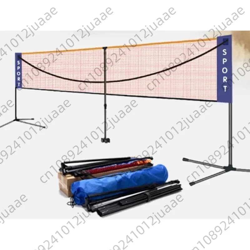 Supports Foldable Portals for Badminton and Tennis 6,1M with Adjustable Network Height, Professional Network for Tennis Training, Volleyball and Football