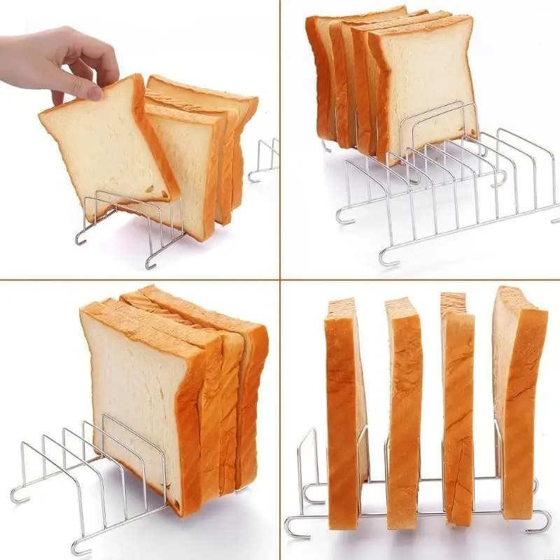 2 Piece Stainless Steel Air Fryers Toasts Rack And Baking Molds Set For Multipurpose Kitchen Baking Accessories
