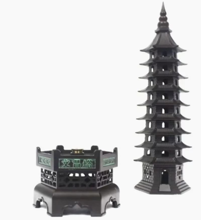 Nine Layer God of Literature Tower Incense Burner Metal Apply Stick Incense Holder for Zen Home Decor
