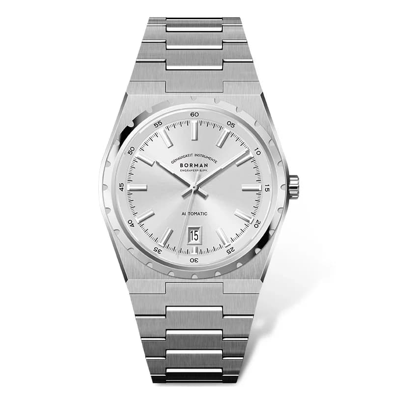 BORMAN Mens Orologi Automatici 40mm Orologio Da Polso Meccanico Ultrathick 10mm 5Bar Impermeabile Specchio Zaffiro Luminoso Miyota 9015