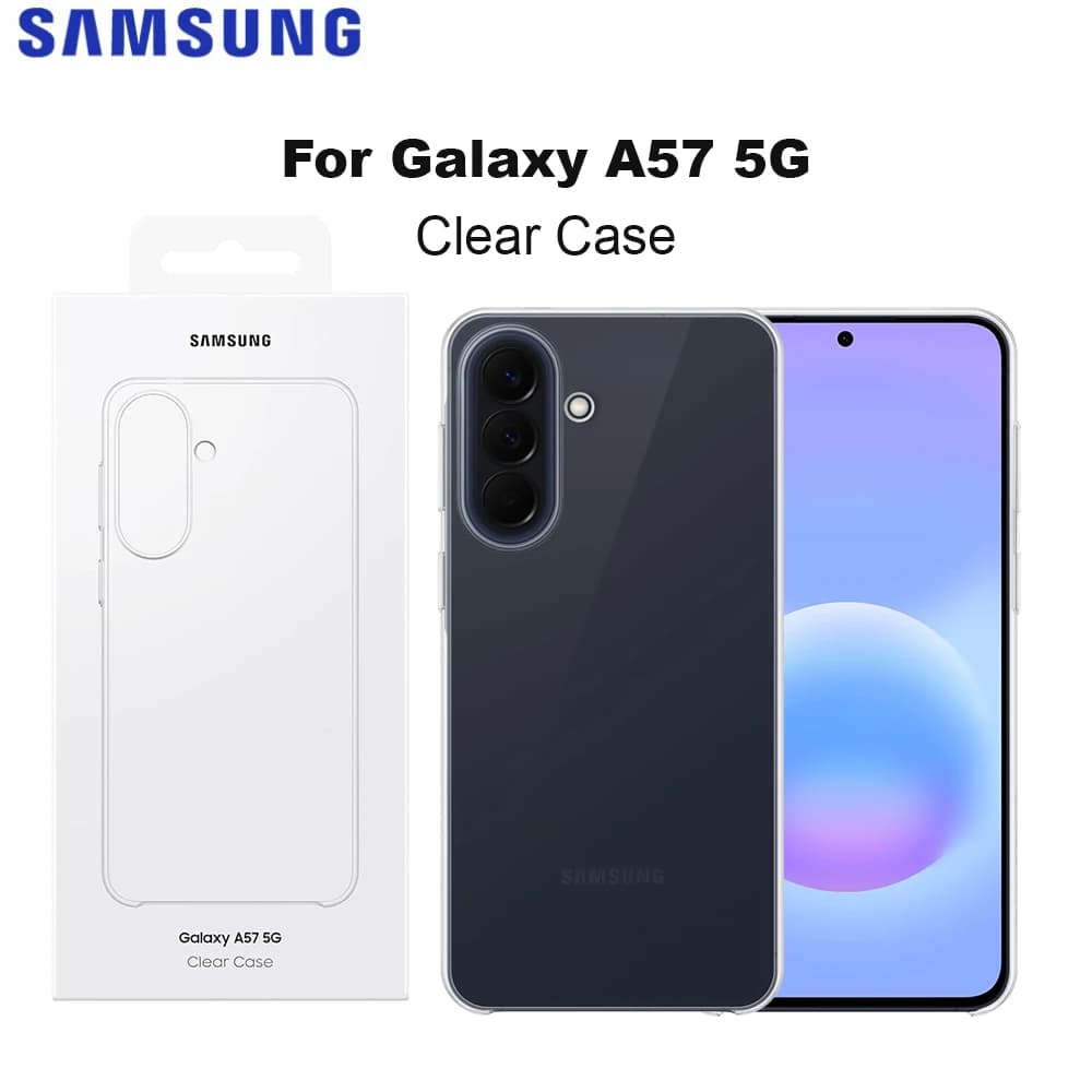 Original Samsung Galaxy A57 5G Clear Case Scratch-Resistant, Slim Design for Galaxy A57 5G Smartphone Cover EF-QA576