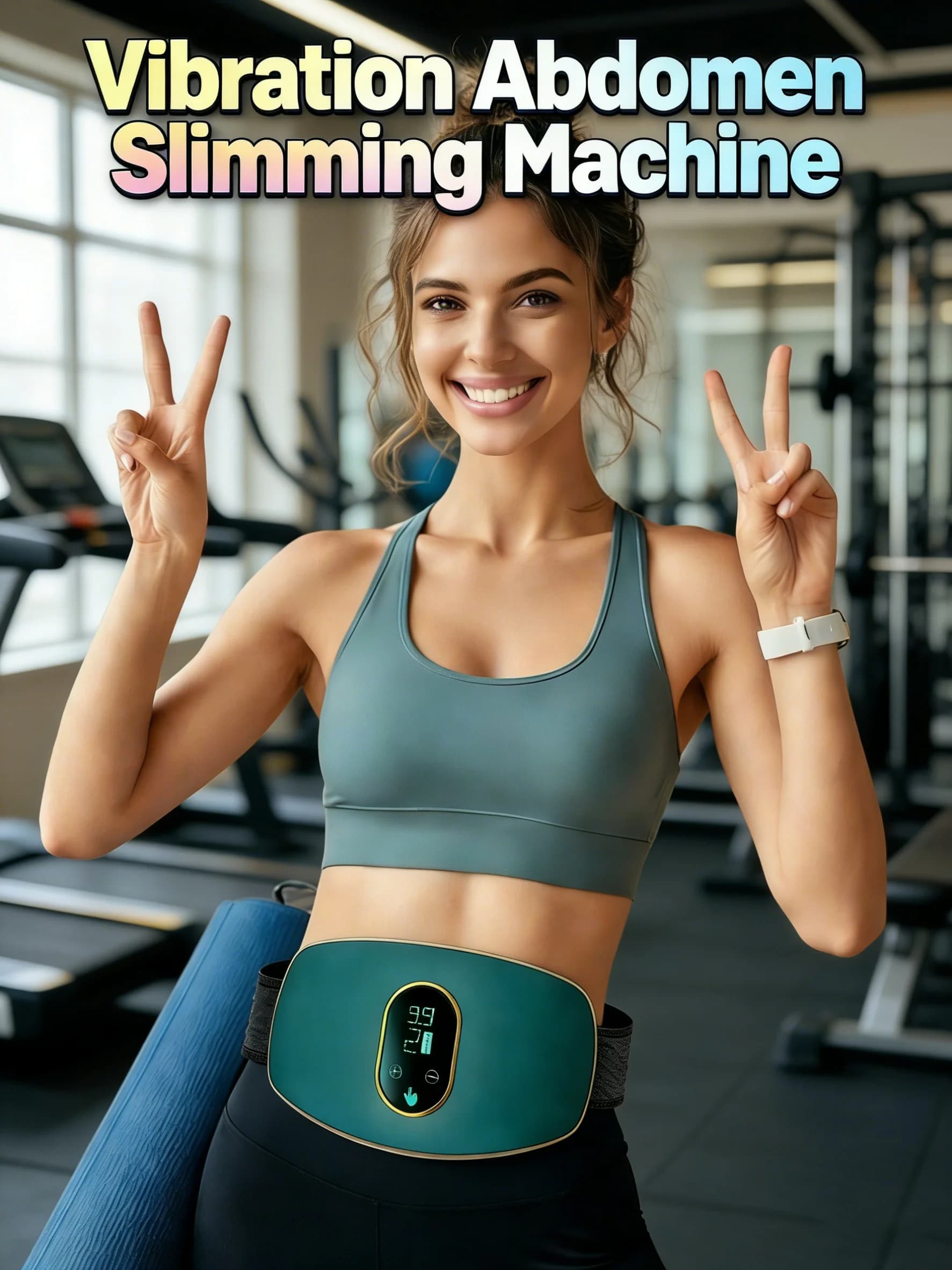 Vibration Addome Slimming Machine Weight Loss Pigro Large Waist Thin Waist Stem Tube Burning Fats Abdominal Massage Fitness 8
