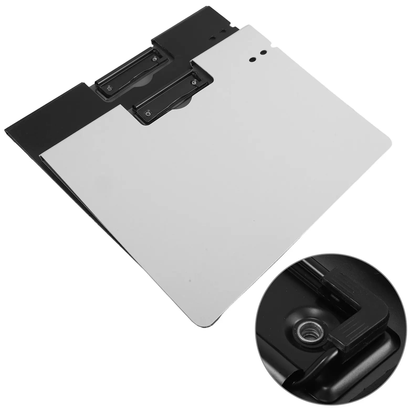 2 Pezzi Raccoglitore A4 con Clip in Metallo Spazzolato, Materiale in Schiuma PP, Cartella a Forte Tenuta per Organizzazione Documenti Ufficio e Scuola