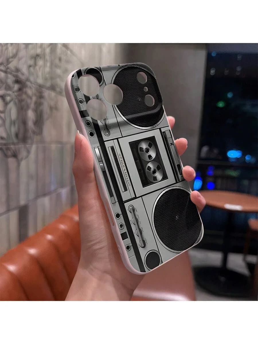 Retro Boombox Phone Case For iPhone 15 14 13 12 Pro Max Plus