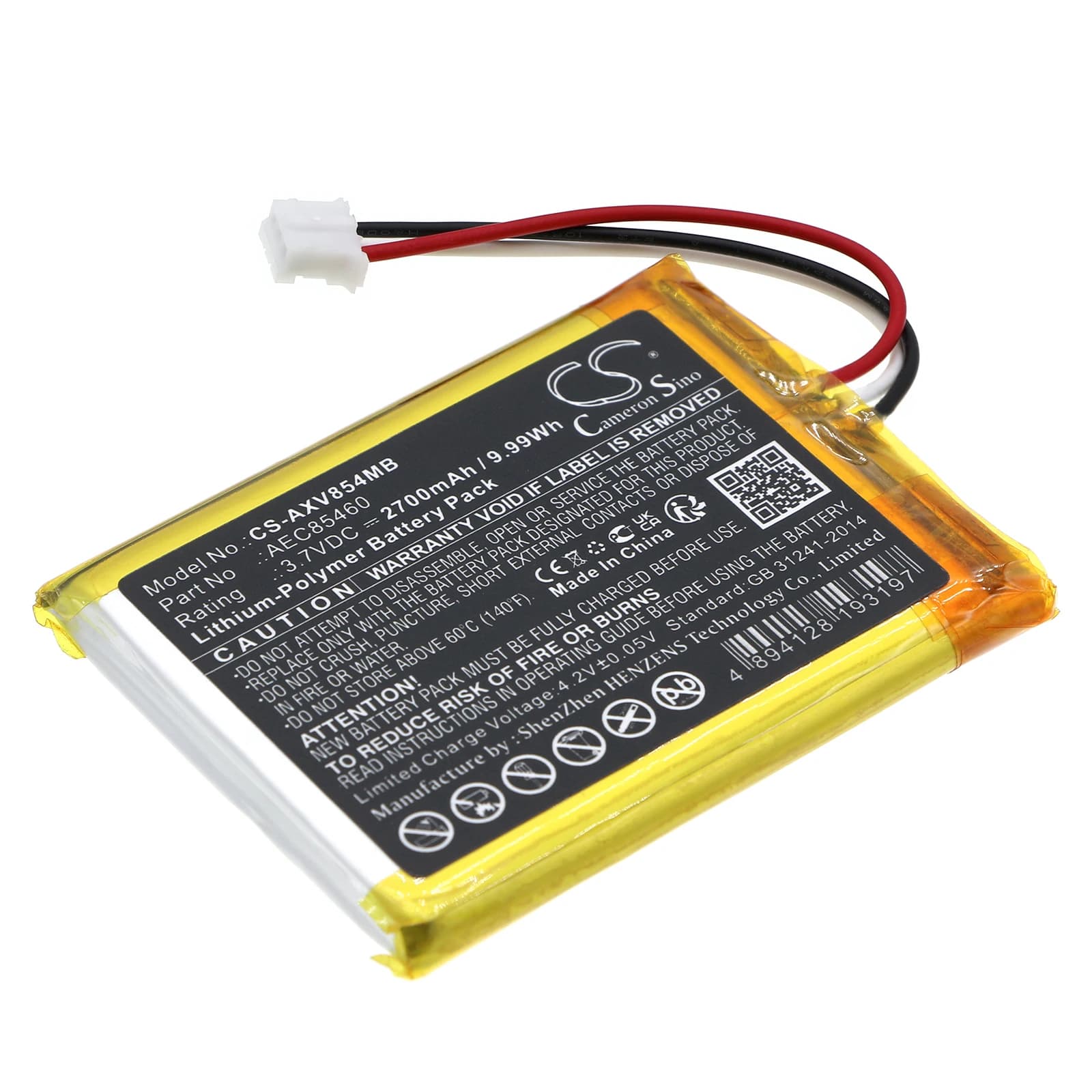 Batteria per Baby Monitor PN: AEC85460 2700mAh / 9.99Wh