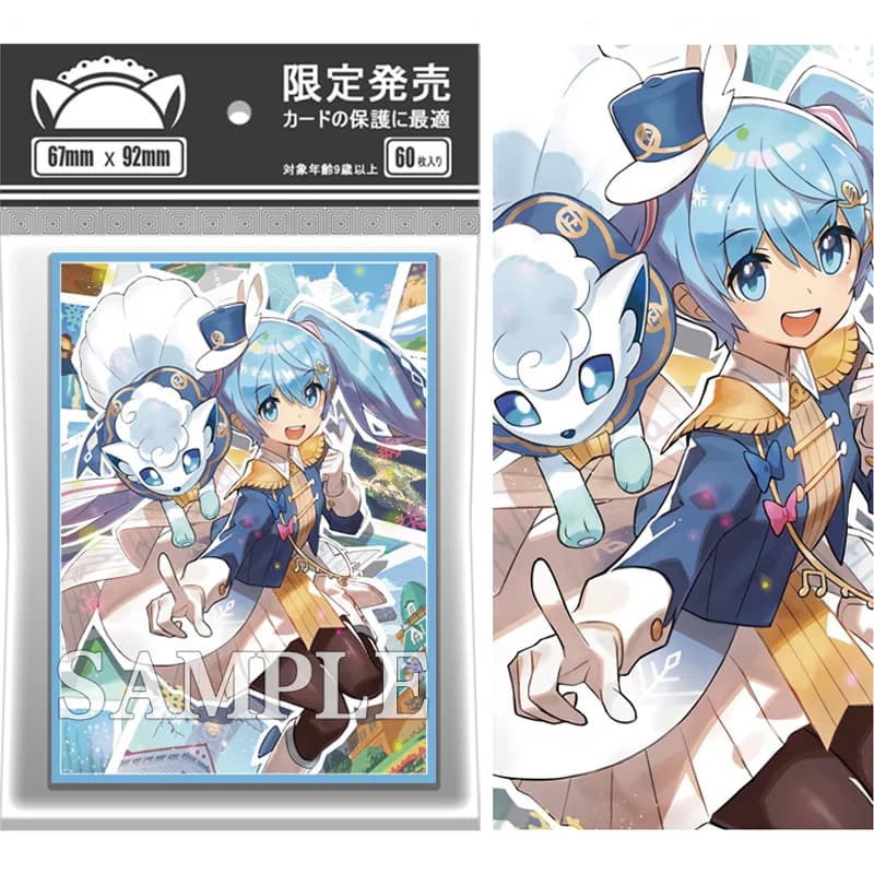 60Pcs/set Hatsune Miku Vulpix Flash Card Sleeve PTCG Anime Game Collection Card Protective Cover Gift Toy 67*92mm