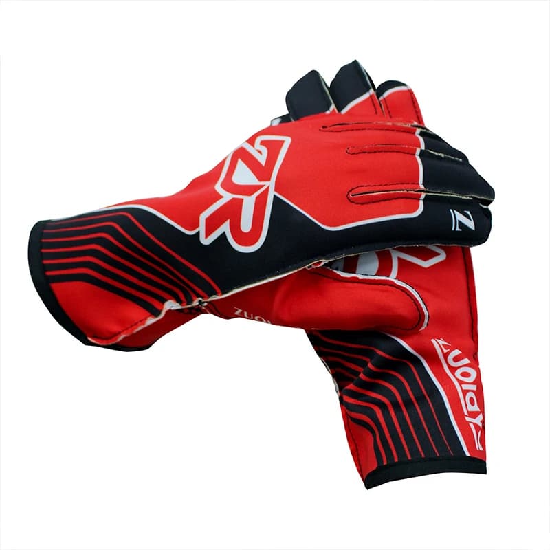 Guanti da corsa fuoristrada per kart all'aperto Guanti antiscivolo con cucitura esterna Guanti leggeri e sottili resistenti al silicone con palmo pieno