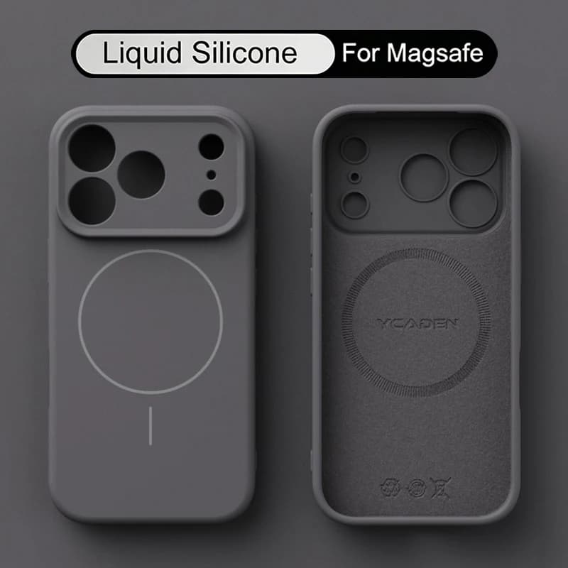 Custodia Magnetica in Silicone Liquido per iPhone 17 Pro Max 16 15 14 13 Pro Max, Compatibile con Ricarica Wireless MagSafe, Cover Morbida Monocolore