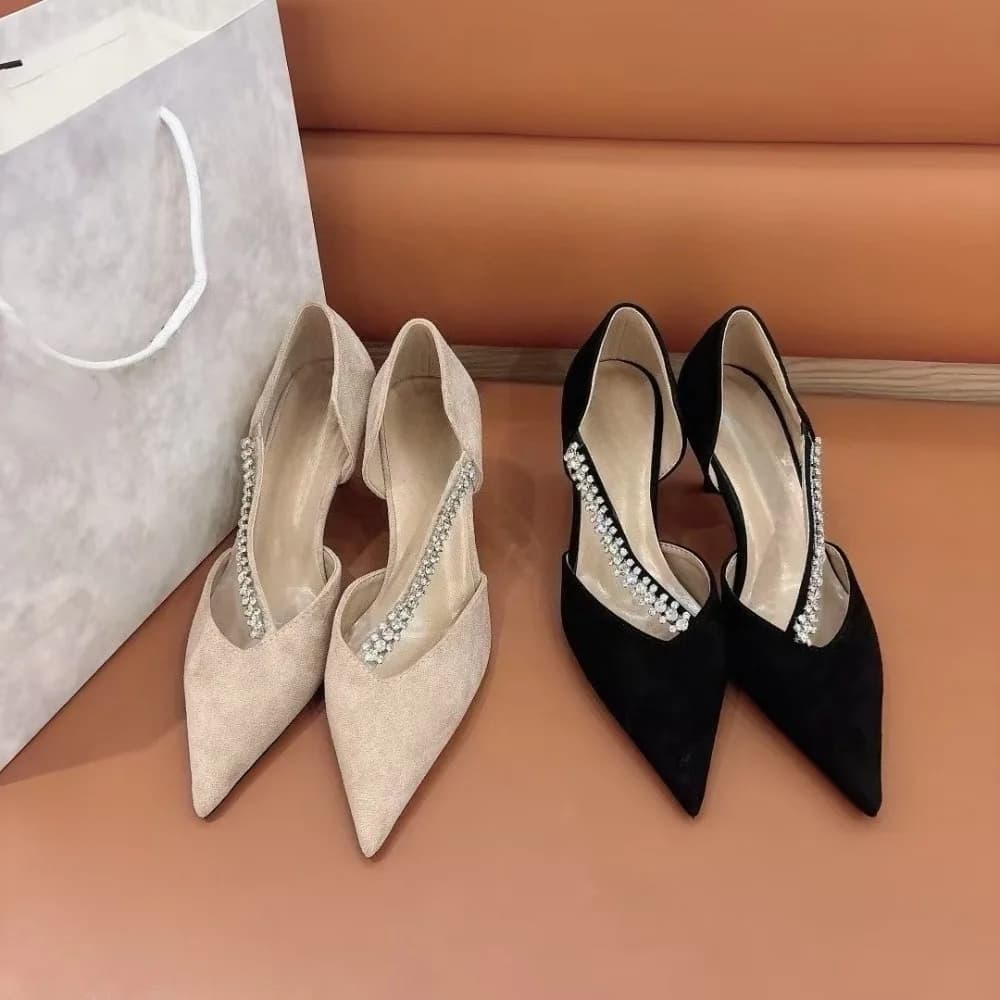 Nuovi Sandali Estivi 2026 da Donna con Punta a Spillo e Strass, Tacco a Stiletto, Eleganti per Feste e Matrimoni