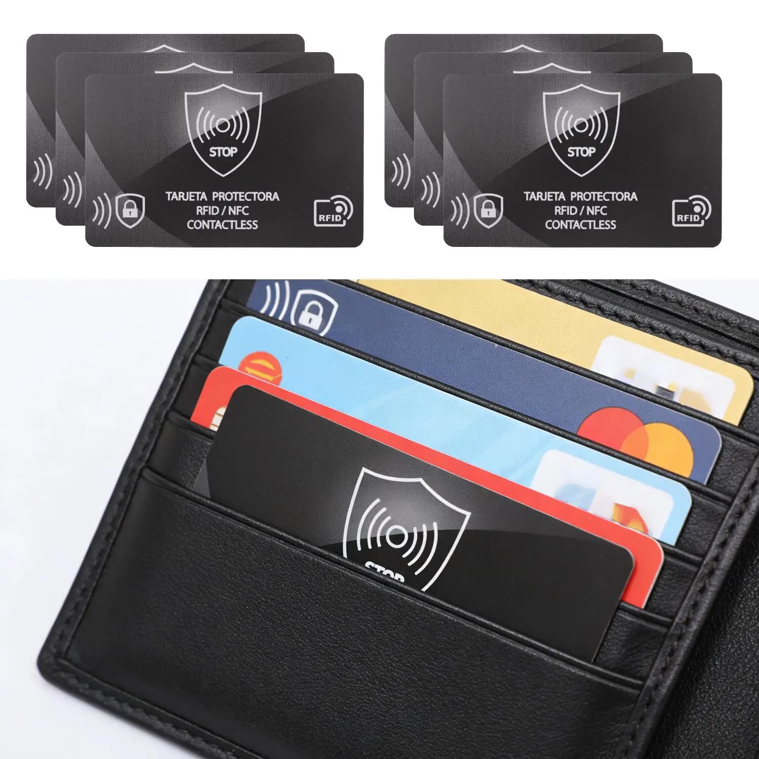 1-10 Pezzi Carte Blocco RFID, Protezione per Carte Bancarie Contactless NFC, Protezione per Carte di Credito e Debito, Blocco per Carte ID e Bancomat per Portafogli, Borse e Telefoni
