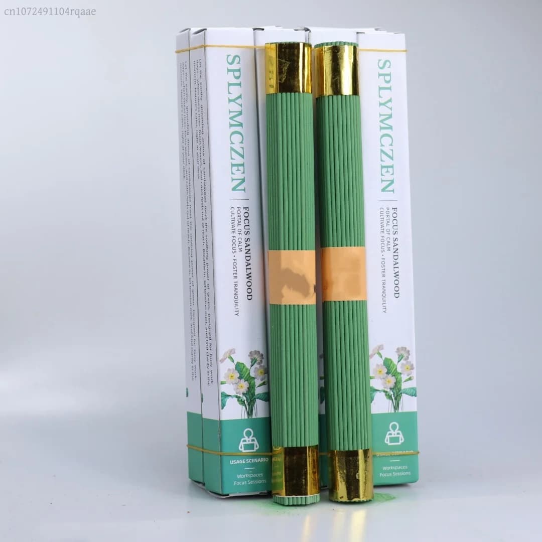 Bastoncini di incenso naturali al sandalo, tinte con coloranti vegetali, 6 colori, profumo dolce naturale per yoga, aromaterapia e ambienti freschi.