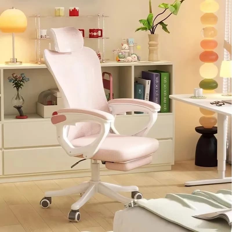 Elegante poggiapiedi sedia da ufficio bracciolo poggiatesta studio moderno sedie da gioco design rilassante mobili girevoli Sillas De Escritorio
