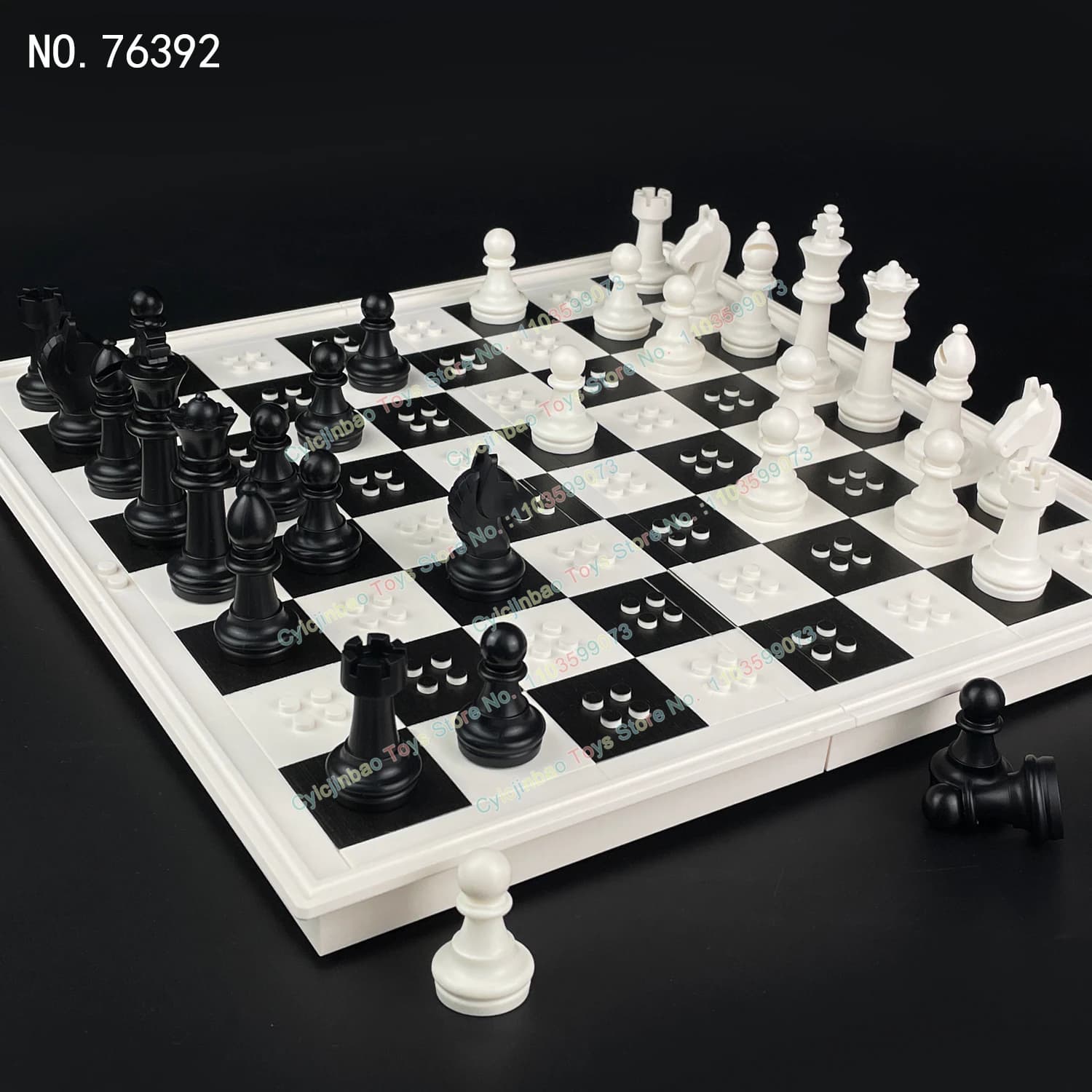 76392-76397 Nuovi Giochi Set di Scacchi Soldati Medievali Action Figures Building Blocks Giocattoli di Design Fai da Te per Bambini Regali di Natale