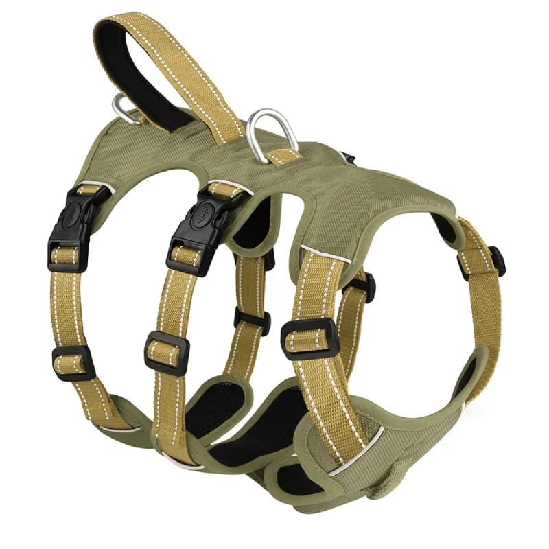Waterproof Nylon Dog Harness Escape Proof Dog Harnesses Reflective Pet Vest With Handle Durable Adjustable for Medium Large Dogs