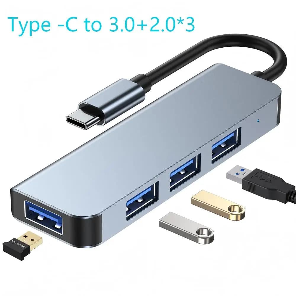 USB 3.0 Type C FC&EC, Docking Station with USB 2.0 port, Splitter Multi-hub for Macbook Pro and Computer
