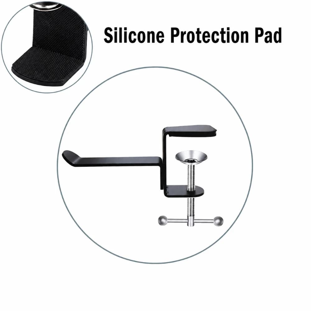 Creative Metal Headphone Stand Black Stable Non Slip Headset Hanger Anti-Scratch Cushion Gaming Headset Rack Universal