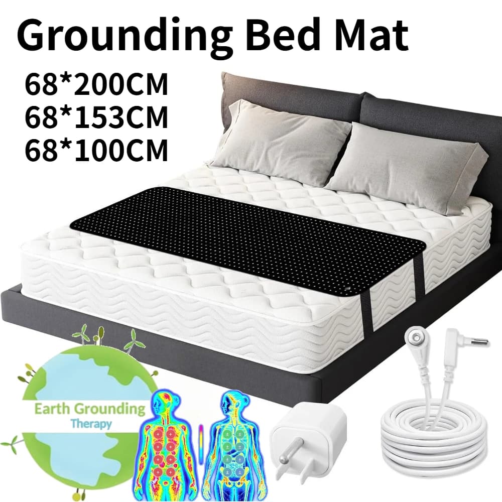 Antistatic Carpet for PU Leather Bed, Stress/Dolore Alleviate Cover, Earth connectivity therapy for Foot Health