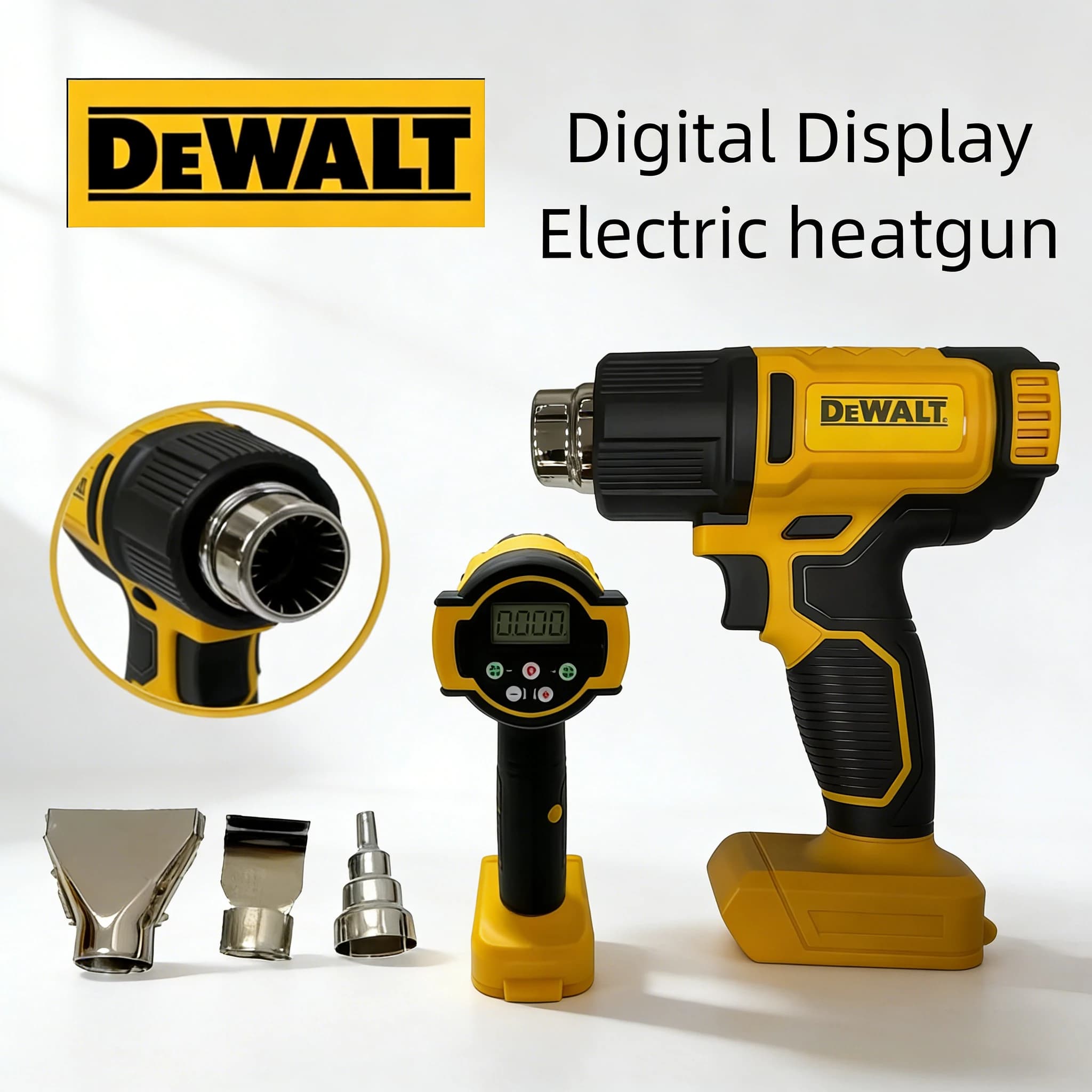 Pistola Termica DEWALT Senza Fili, Solo Corpo Macchina, Soffiatore Termico Industriale, Pistola ad Aria Calda Elettrica per Batteria DEWALT