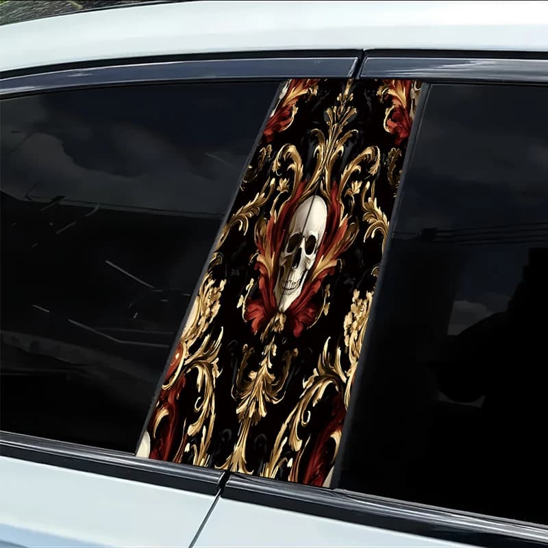2 car B mount adhesives, golden pattern, smooth material protective film, with scratch-resistant performance