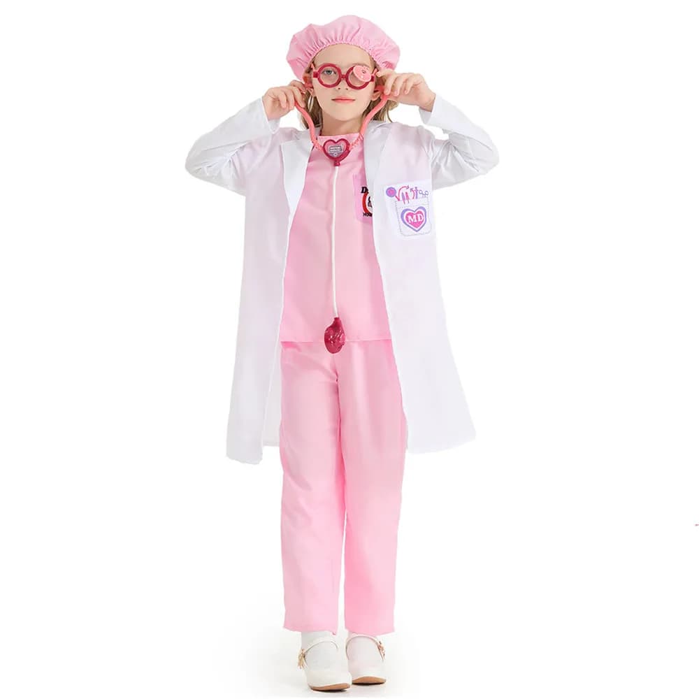 3 colori unisex bambini Halloween infermiera dottore costumi bambini abito chirurgico cosplay carnevale Purim gioco di ruolo vestito da festa