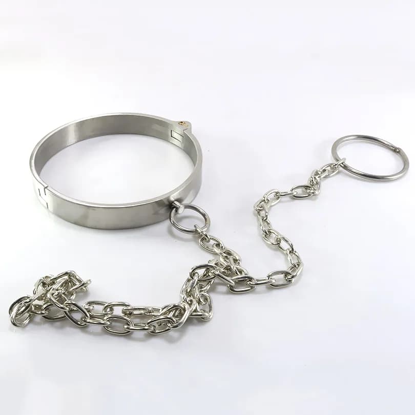 Collana per flirtare Giocattoli sessuali BDSM Collare per anello sexy Catena per bondage Schiavo di ritenuta Gioco per adulti Anello per collo Imbracatura Anello per cani per le donne