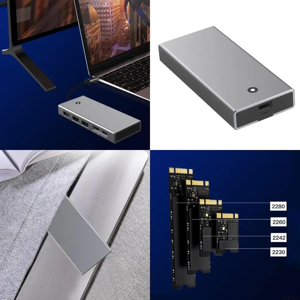 B03F M.2 Hub UsbC Adattatore TypeC 4K60Hz Compatibile PD100W Power Delivery USB3.2 Splitter 10Gbps Docking Station