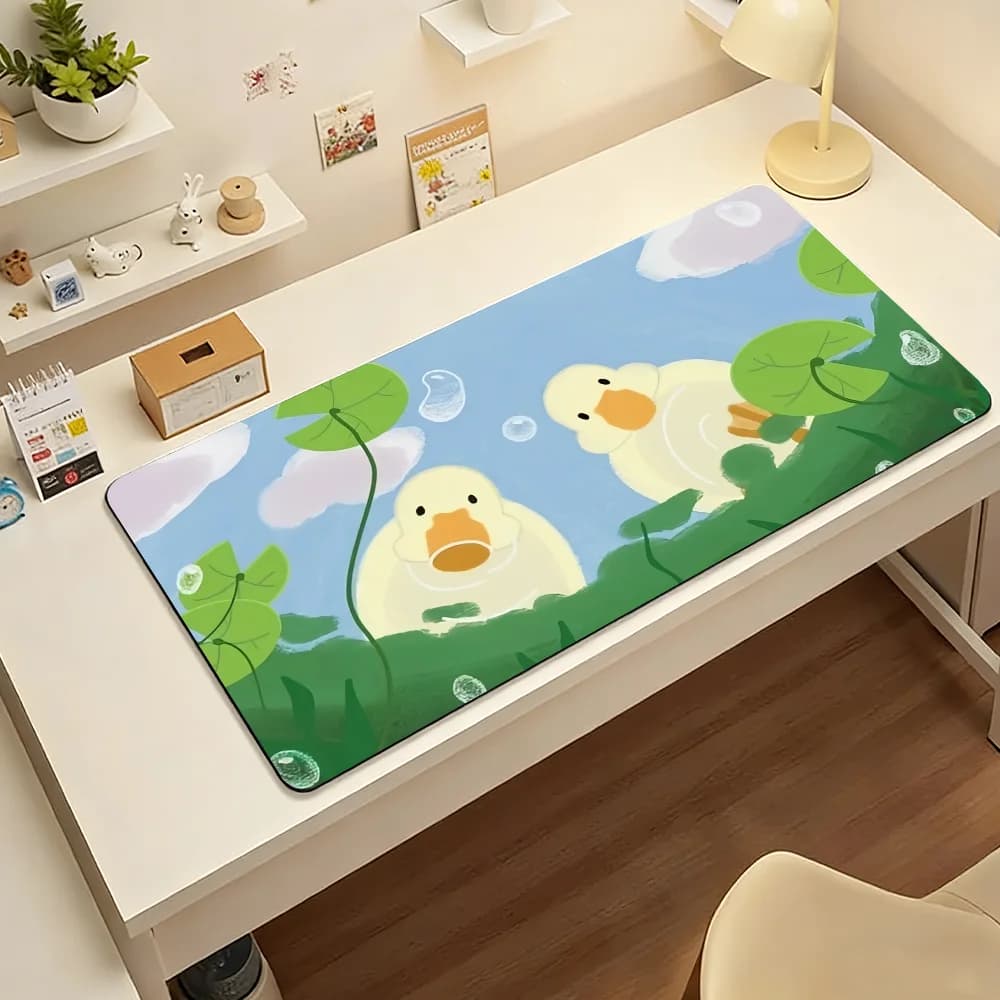 Just a Goose Mouse Pad Large Non-Slip Waterproof Mat Stitched Edge Keyboard Pad for Gaming Daily Office