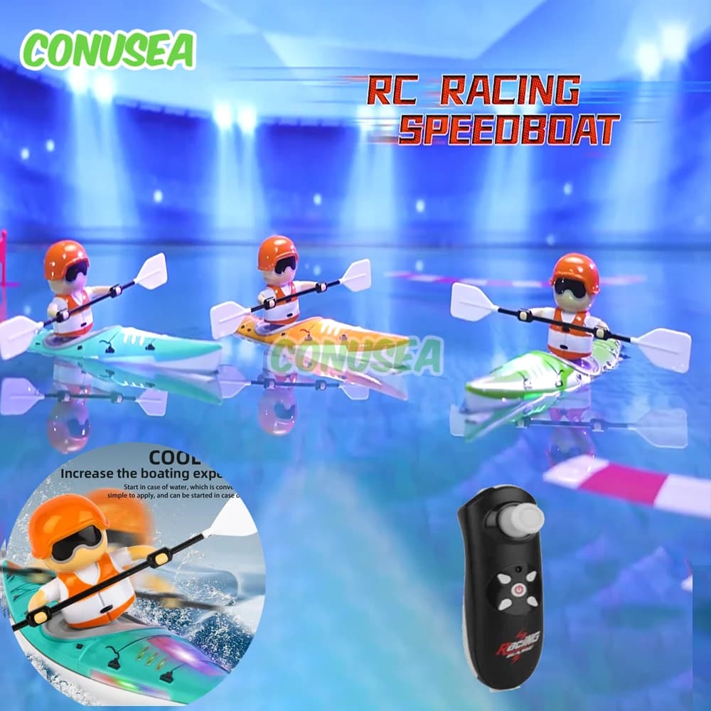 Rc Racing motoscafo barca telecomandata pagaiando Kayak Race Ship estate giochi d'acqua all'aperto per piscina barche elettriche per ragazzi Kid