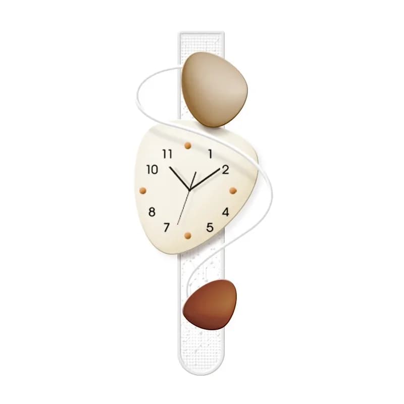 Stone running clock hanging paintings, TV sofa background wall decoration clock wall lamp paintings