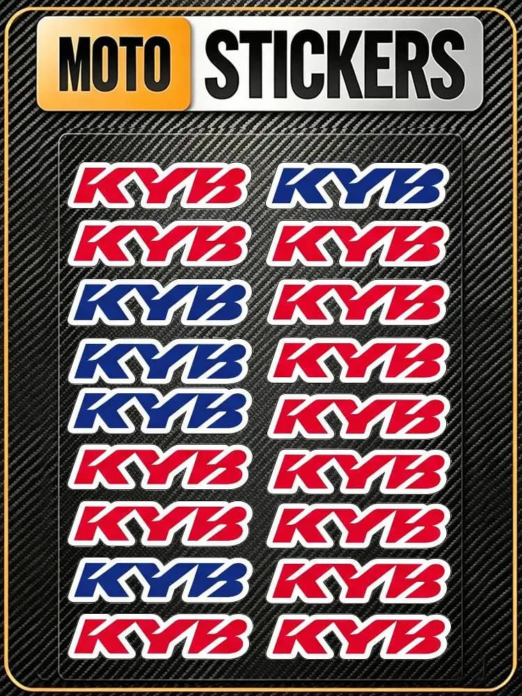 Adesivi Riflettenti Impermeabili Universali Multiuso KYB RACING per Auto, Moto, Casco, Tazza, Frigorifero - Decorazione e Copertura Graffi