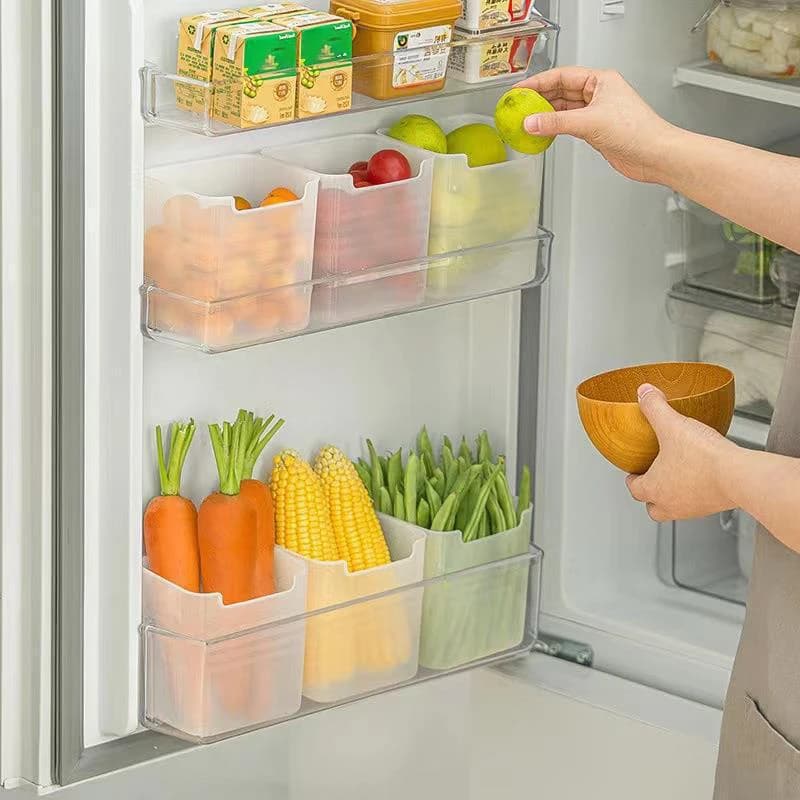 Frigorifero cibo scatola di immagazzinaggio fresca frigorifero porta laterale frutta verdura spezie contenitore per alimenti contenitore per Organizer da cucina scatole di immagazzinaggio