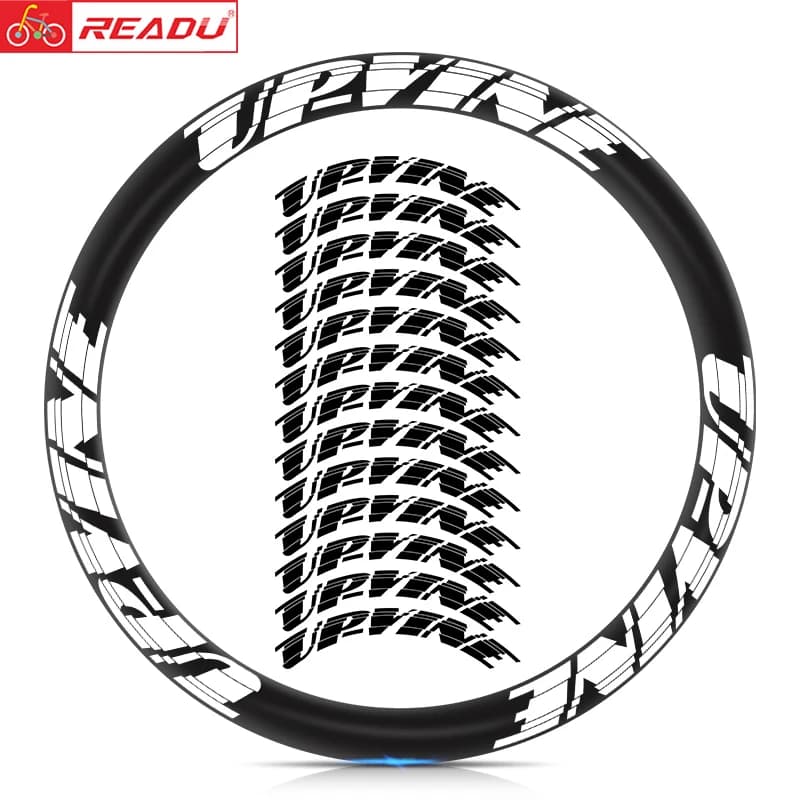 READU 12PCS adesivi per ruote C50Disc adesivi per biciclette adesivo per cerchioni per bici decalcomanie per bici decalcomanie riflettenti accessori per bici