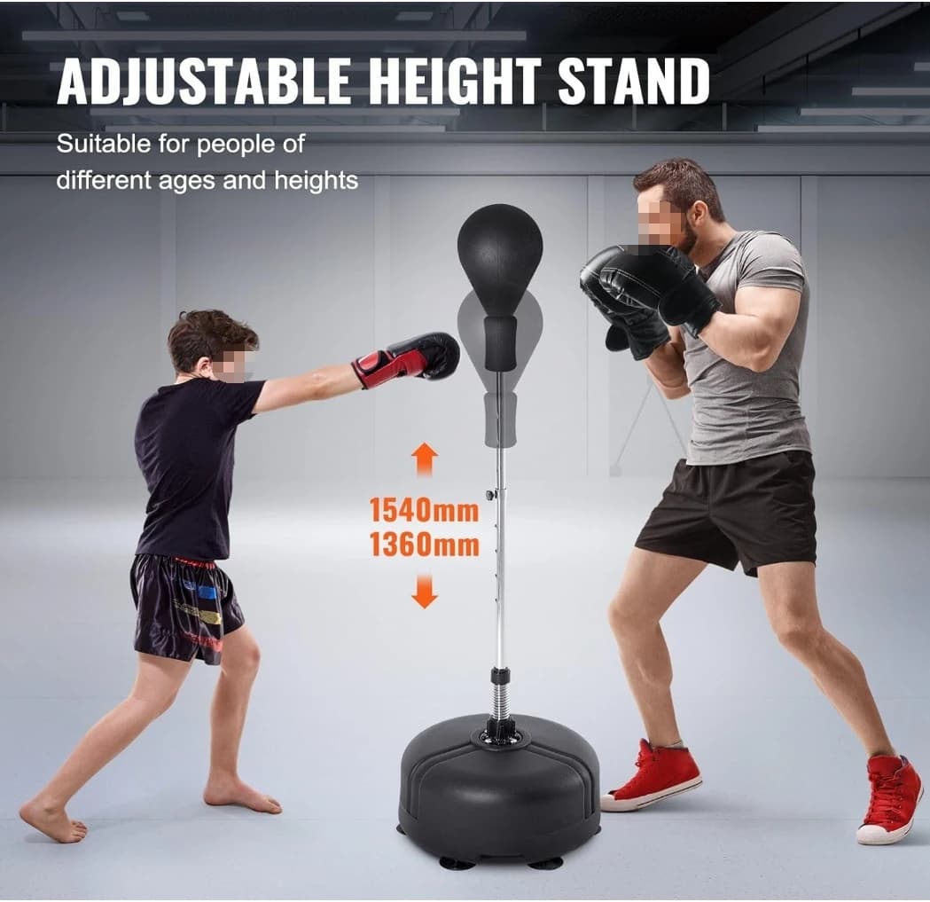 Professional boxing bag for reflections, self-supporting leather ball for boxing, antistress and fitness equipment