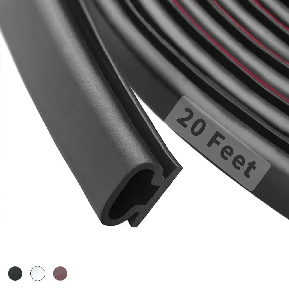 6m Soundproofing Weather Stripping Rubber Windproof Door Seal Strip D-Shape Self-adhesive Door Frame Insulation Household