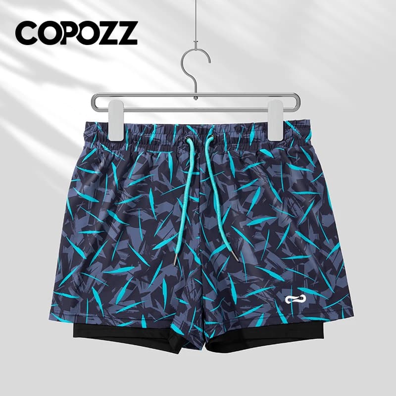 COPOZZ Costume da bagno estivo da spiaggia da uomo con coulisse in vita elastica Pantaloncini da bagno Plus Size Pantaloncini da bagno ad asciugatura rapida