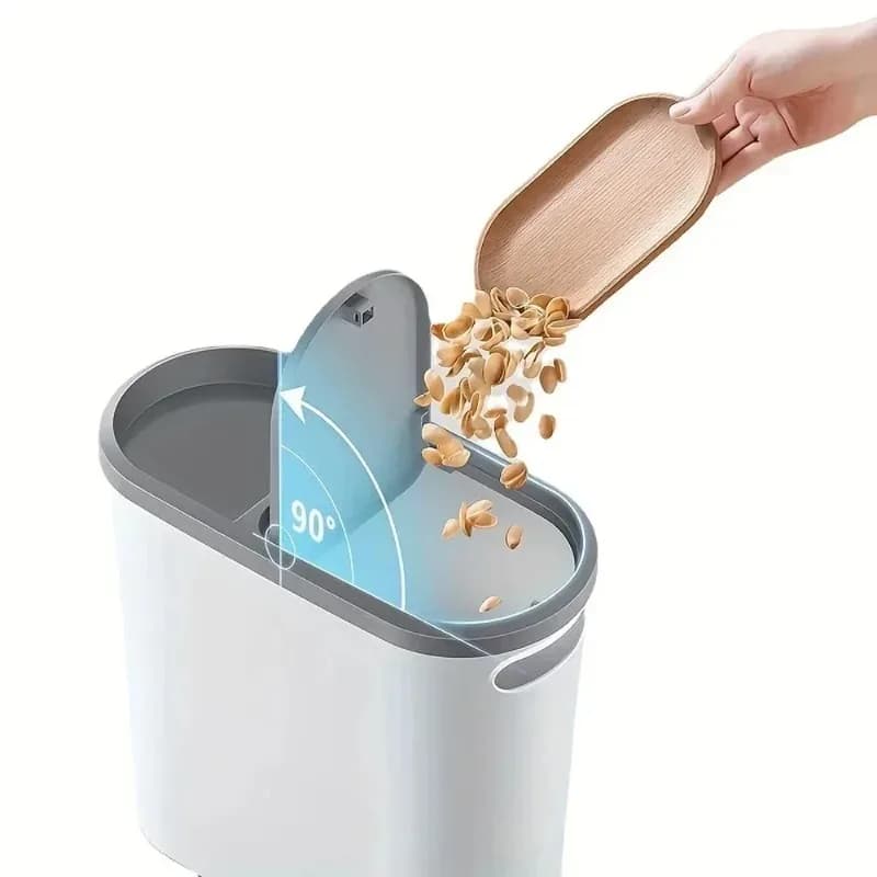 Press-Type Trash Can With Lid Narrow Gap Holder For Bathroom Kitchen Bedroom Large Capacity Household Waste Storage Container compost bin